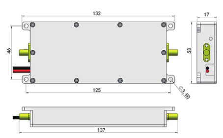 N-type amplifier outline drawing