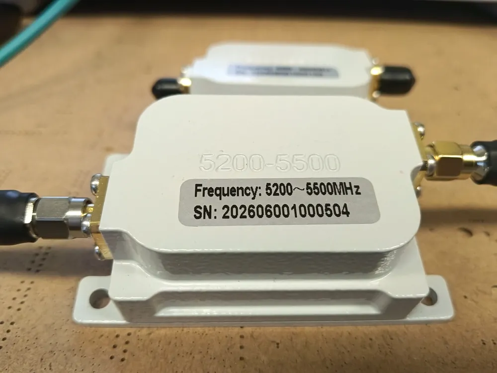 Ashwing cavity band pass filter with frequency label and serial number